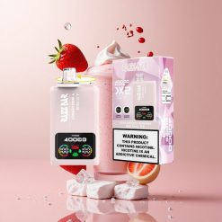 Razz Bar 40000 Puffs Wegwerp Vape Aardbei Banaan_Red Bull IJs met Schermweergave en Type-C Poort