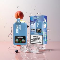 Razz Bar 40000 Puffs Wegwerp Vape Perzik IJs_Blauwe Bessen IJs met Power Screen Display & 1.0Ohm 2 Mesh Coil