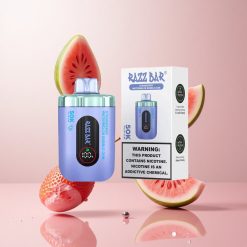 Razz Bar 50K Puffs Wegwerp Vape Aardbei Watermelon Bubble Gum met 50000 Puffs en Type-C Oplaadbaar