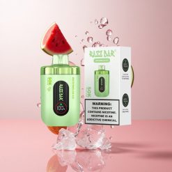 Razz Bar 50K Puffs Wegwerp Vape Watermeloen IJs met 650 Mah Batterij & Type-C Oplaadbaar